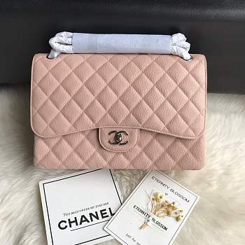 Chanel shoulder bag pink colour with white Silver buckle 1113