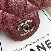 Chanel shoulder bag burgundy colour with white Silver buckle 1113 - 6