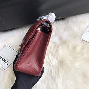 Chanel shoulder bag burgundy colour with white Silver buckle 1113 - 4