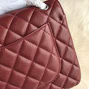 Chanel shoulder bag burgundy colour with white Silver buckle 1113 - 3
