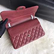 Chanel shoulder bag burgundy colour with white Silver buckle 1113 - 2