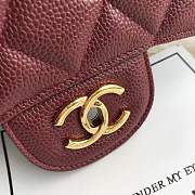 Chanel shoulder bag burgundy colour with gold buckle 1113 - 5