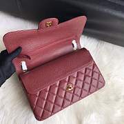 Chanel shoulder bag burgundy colour with gold buckle 1113 - 3
