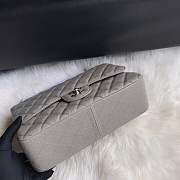 Chanel shoulder bag gray colour with white silver buckle 1113 - 4