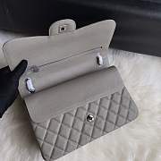 Chanel shoulder bag gray colour with white silver buckle 1113 - 3