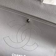 Chanel shoulder bag gray colour with white silver buckle 1113 - 2