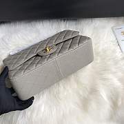 Chanel shoulder bag gray colour with gold buckle 1113 - 6