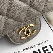 Chanel shoulder bag gray colour with gold buckle 1113 - 4