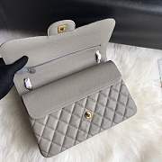 Chanel shoulder bag gray colour with gold buckle 1113 - 2