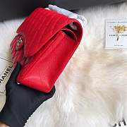 Chanel shoulder bag red colour with white silver buckle 1113 - 5