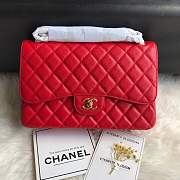 Chanel shoulder bag red colour with gold buckle 1113 - 1