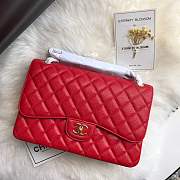 Chanel shoulder bag red colour with gold buckle 1113 - 2