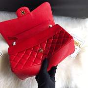 Chanel shoulder bag red colour with gold buckle 1113 - 5