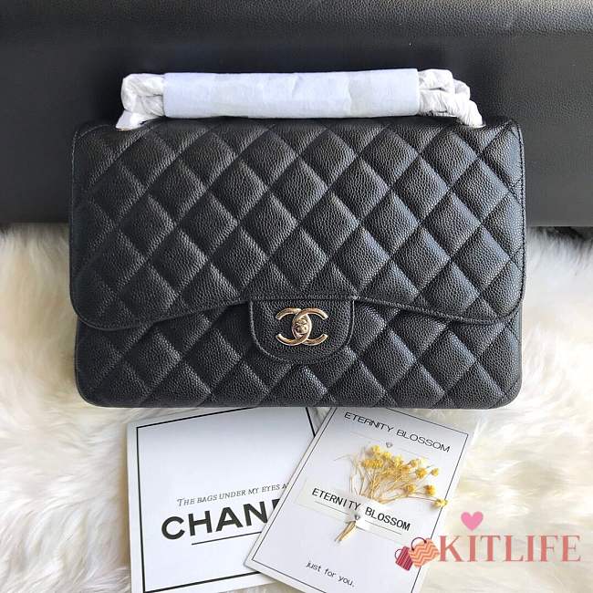 Chanel shoulder bag Black colour with silver buckle 1113 - 1