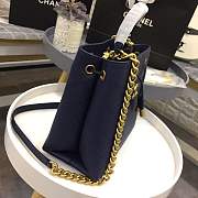 Chanel bucket bag blue colour with gold hardware AS0310 - 3