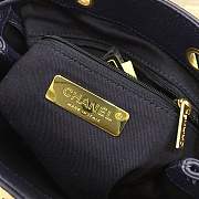 Chanel bucket bag blue colour with gold hardware AS0310 - 2