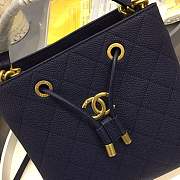 Chanel bucket bag blue colour with gold hardware AS0310 - 4