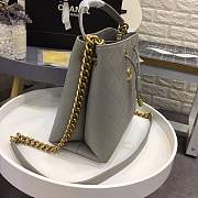 Chanel bucket bag gray colour with gold hardware AS0310 - 3