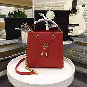 Chanel bucket bag red colour with gold hardware AS0310 - 1