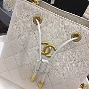 Chanel bucket bag white colour with gold hardware AS0310 - 4