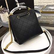 Chanel bucket bag black colour with gold hardware AS0310 - 3
