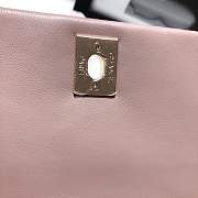 Chanel Python leather handbag with sheepskin lining &Purple colour & light gold hardware - 5