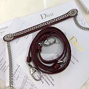 Mini Lady Dior bag size 17 CM Burgundy color &silver hardware - 6