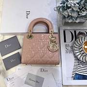 Mini Lady Dior bag size 17 CM &pink color &gold hardware - 1