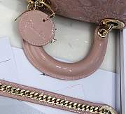 Mini Lady Dior bag size 17 CM &pink color &gold hardware - 4