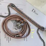 Mini Lady Dior bag size 17 CM &pink color &silver hardware - 4