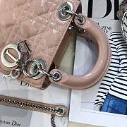 Mini Lady Dior bag size 17 CM &pink color &silver hardware - 3