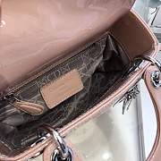 Mini Lady Dior bag size 17 CM &pink color &silver hardware - 2
