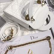 Mini Lady Dior bag size 17 CM in white color &gold hardware - 6