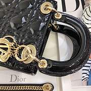 Mini Lady Dior bag size 17 CM &black color &gold hardware - 5