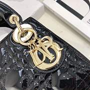 Mini Lady Dior bag size 17 CM &black color &gold hardware - 4