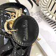 Mini Lady Dior bag size 17 CM &black color &gold hardware - 2