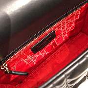 Lady Dior bag in Black color cannage lambskin with badge &Gold hardware - 4