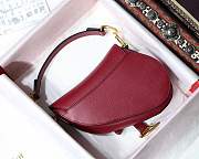 Dior mini Saddle bag burgundy - 2