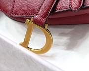 Dior mini Saddle bag burgundy - 5