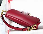 Dior mini Saddle bag burgundy - 6