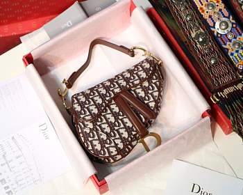 Dior mini Saddle bag Brown