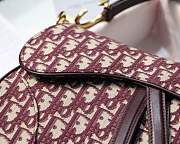 Dior saddle bag Monogram burgundy - 4