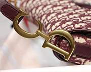 Dior saddle bag Monogram burgundy - 5
