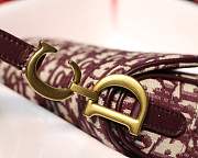 Dior mini saddle bag Monogram burgundy - 5