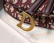 Dior mini saddle bag Monogram burgundy - 4
