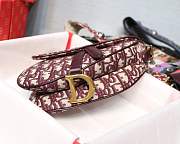 Dior mini saddle bag Monogram burgundy - 3