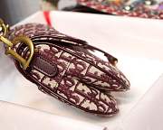 Dior mini saddle bag Monogram burgundy - 2