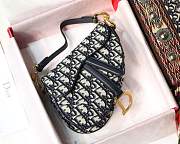 Dior mini saddle bag Monogram blue - 1
