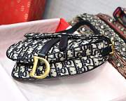 Dior mini saddle bag Monogram blue - 3