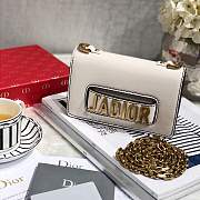 Dior White J'adior Flap Bag with Chain - 1